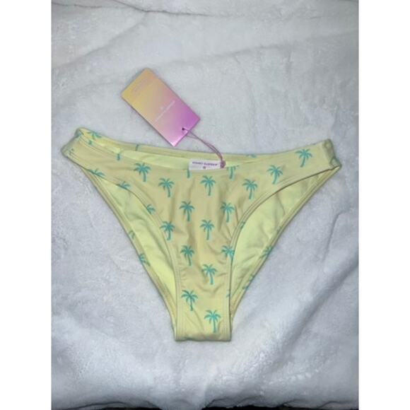 NWT Stoney Clover‎ Lane x Target Palm Tree Cheeky Bikini Bottoms Yellow Small - Picture 1 of 6